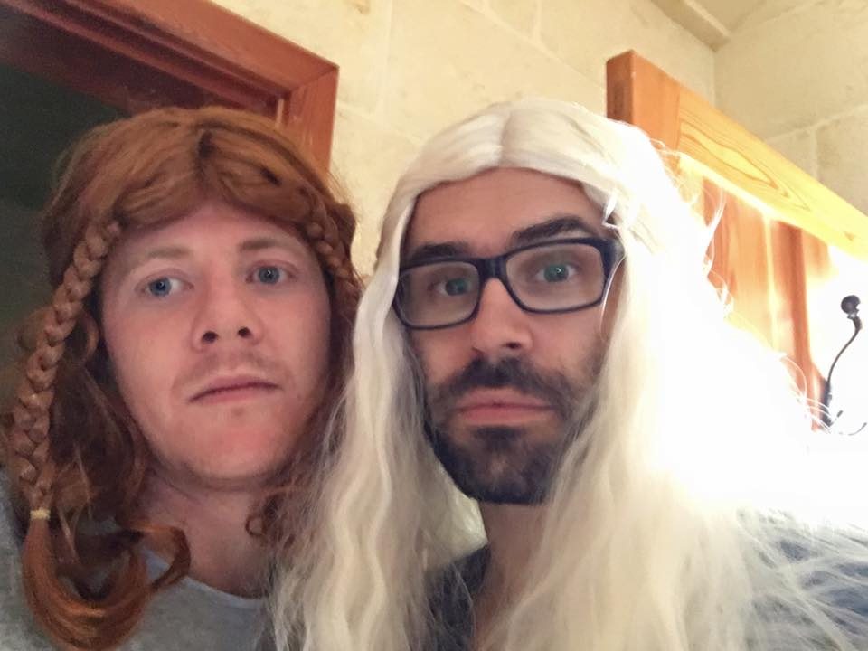 Roy and Tiago in costumes
