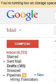 low space gmail screenshot