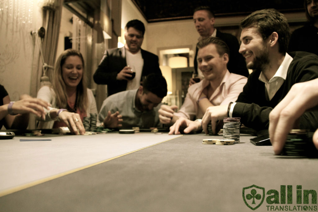 Poker table game