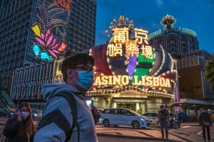 Outside view of Casino Lisboa in Macao