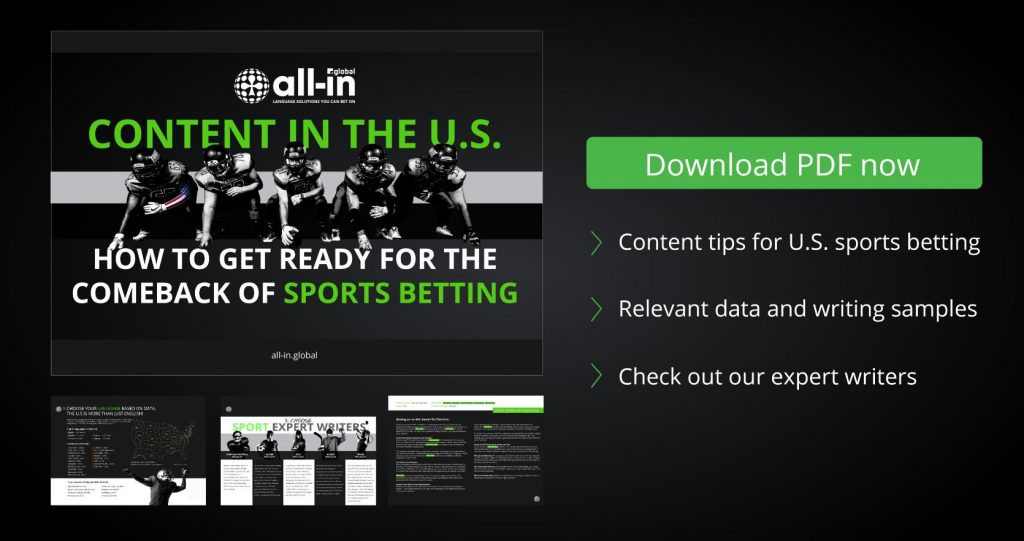 Content in the U.S. - Tips by All-in Global