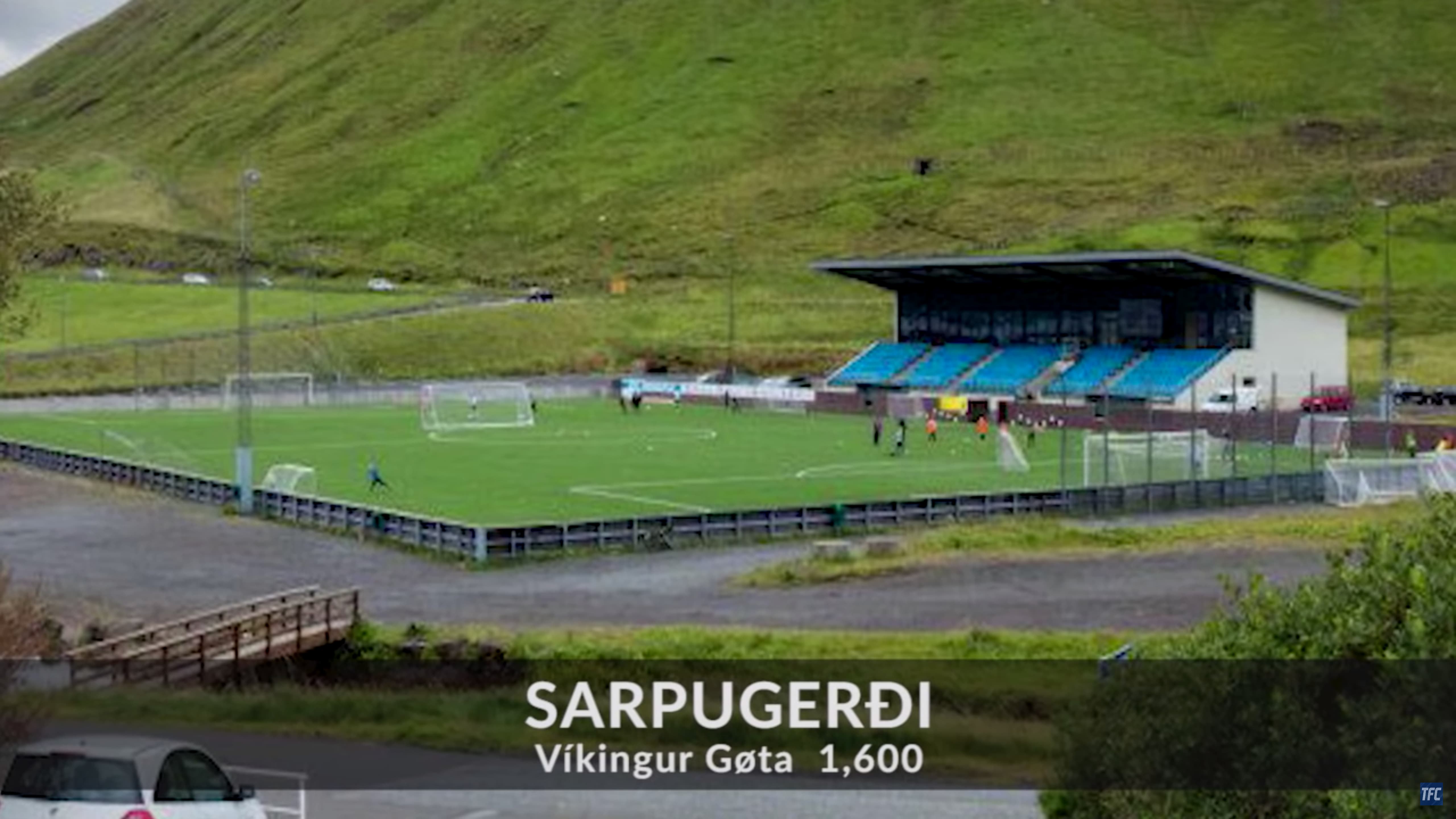 Vikingur Gøta stadium from the Faroe Islands Premier League