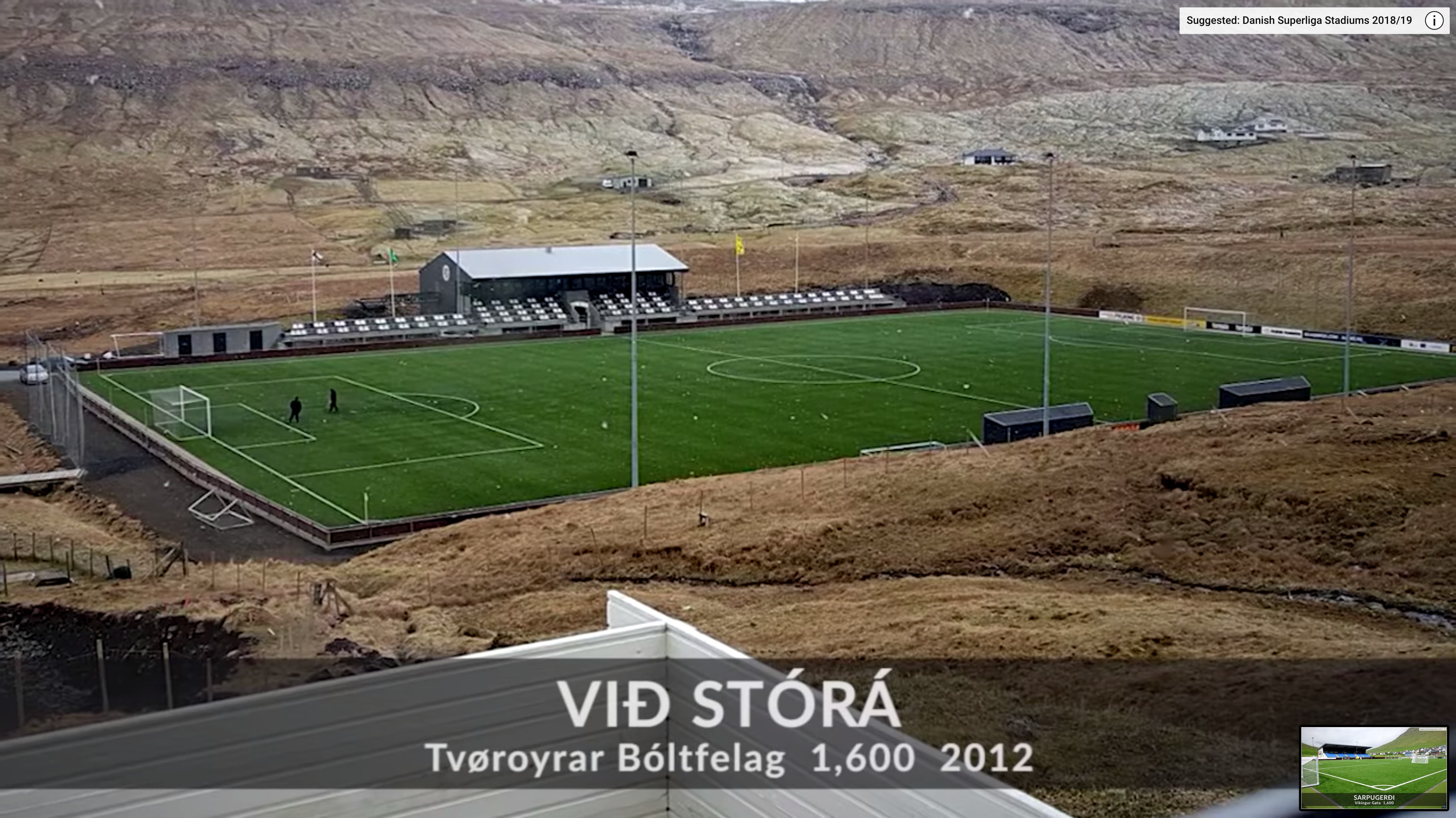 Tvøroyrar Bóltfelag (TB) stadium from the Faroe Islands Premier League