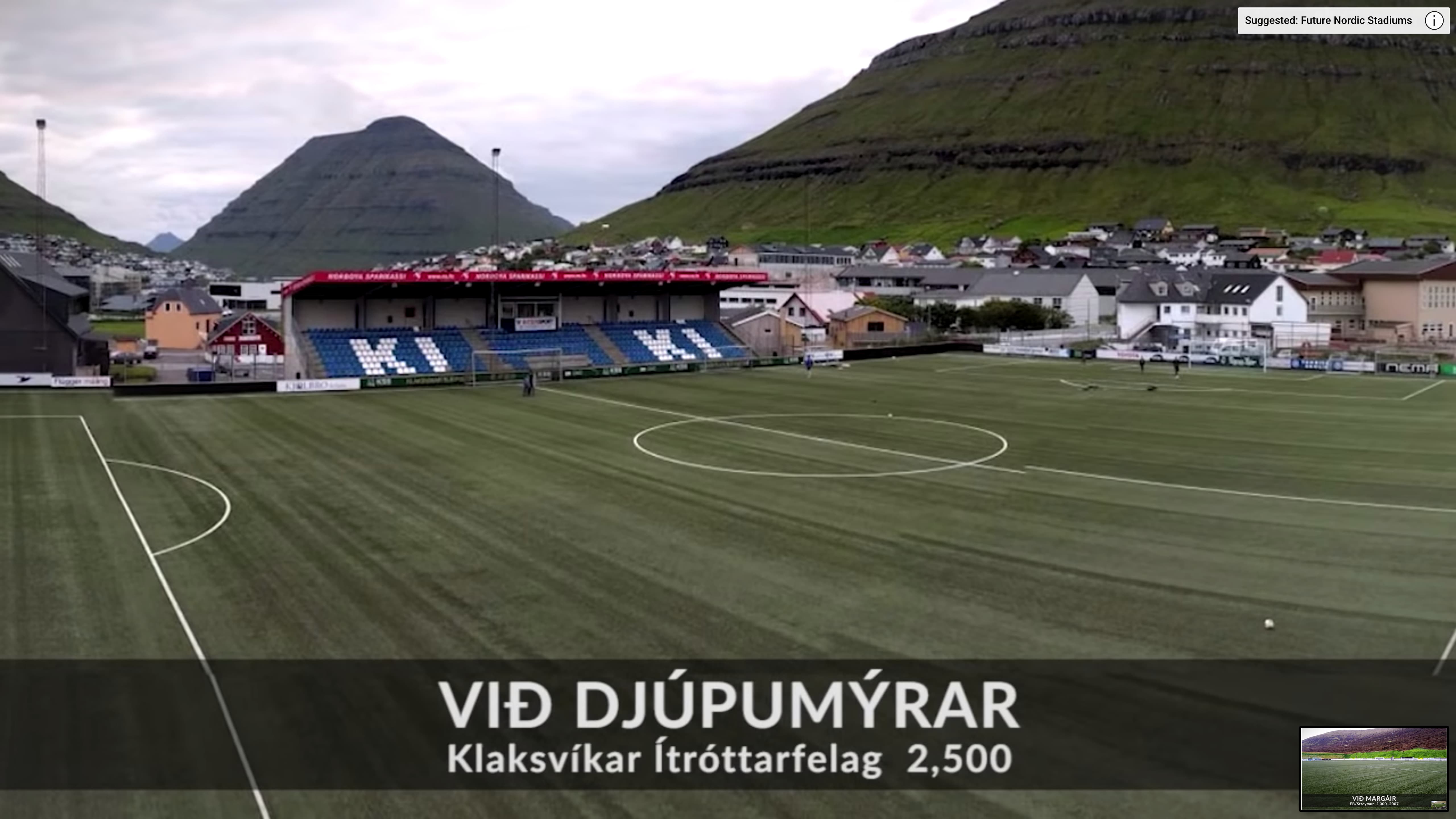 Klaksvíkar Ítróttarfelag (KÍ) stadium from the Faroe Islands Premier League