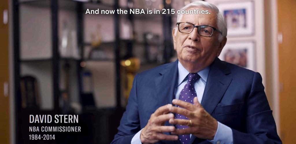 David Stern, NBA commissioner from 1984 to 2014, in an interview for the documentary The Last Dance