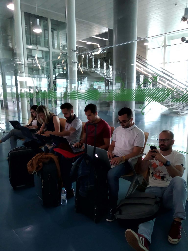 All-in Global working at the airport