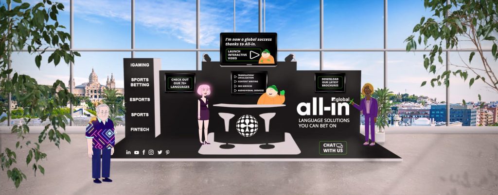 All-in Global virtual booth at BOSE Digital