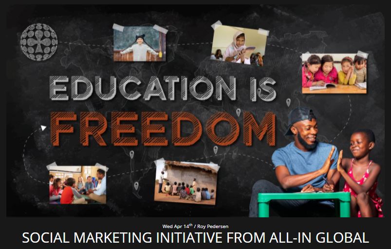 Social marketing initiative from All-in Global - Education is Freedom