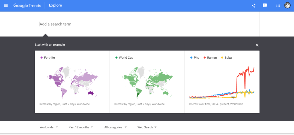 google trends explore