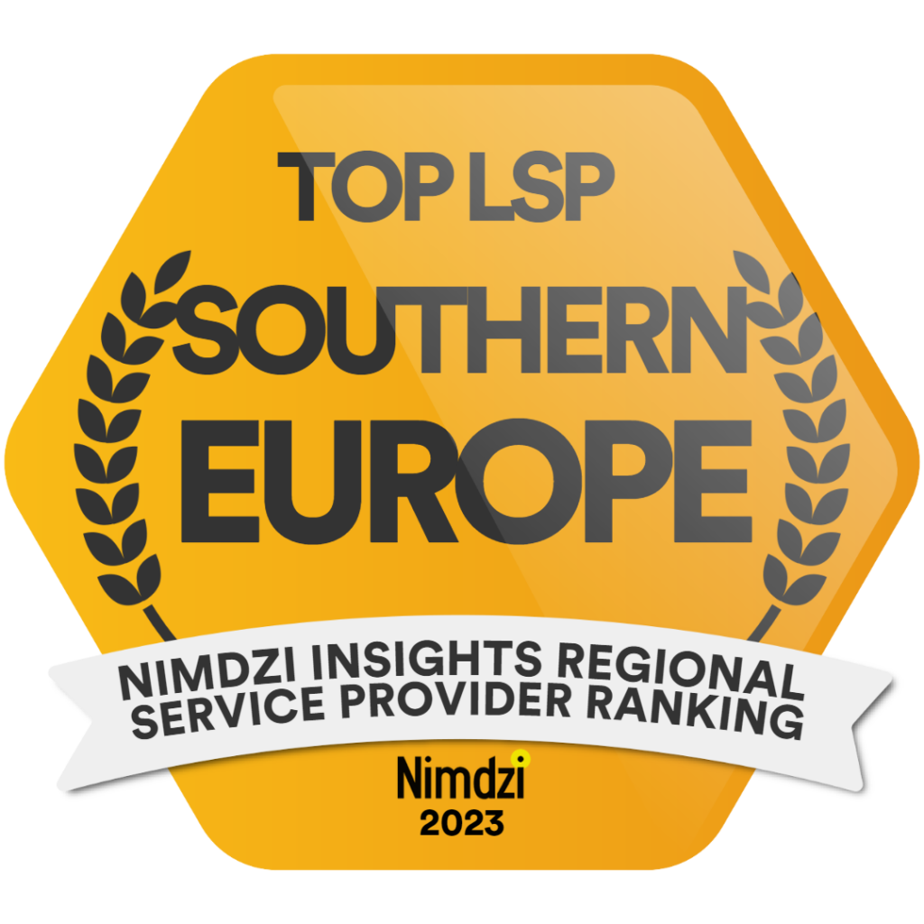 All-in Global has been recognised as a top language service provider for the Southern Europe region by the research firm Nimdzi Insights.