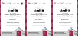 All-in Global's ISO certifications