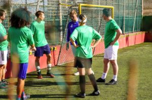 Ana Pereira playing football at SiGMA cup