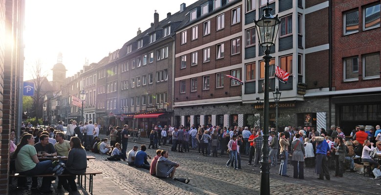 Düsseldorf Old Town is not one single bar counter but a cluster of over 250 bars, pubs, and breweries. Visit it during Euro 2024.