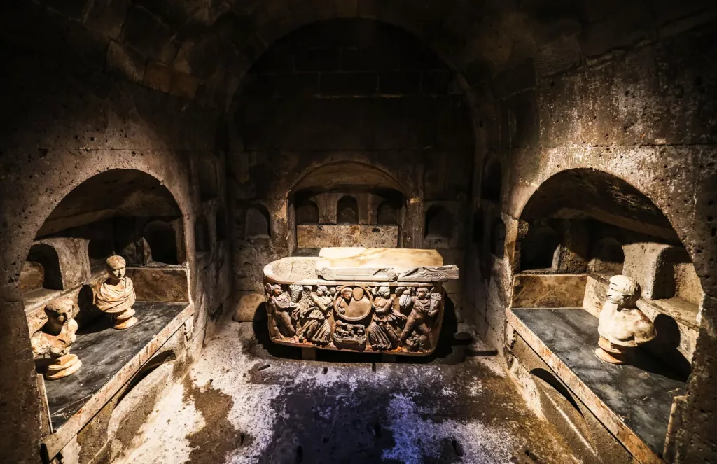 Catacombs of Cologne, where you can visit several crypts and medieval or Roman-era sites. Visit it during EURO 2024.